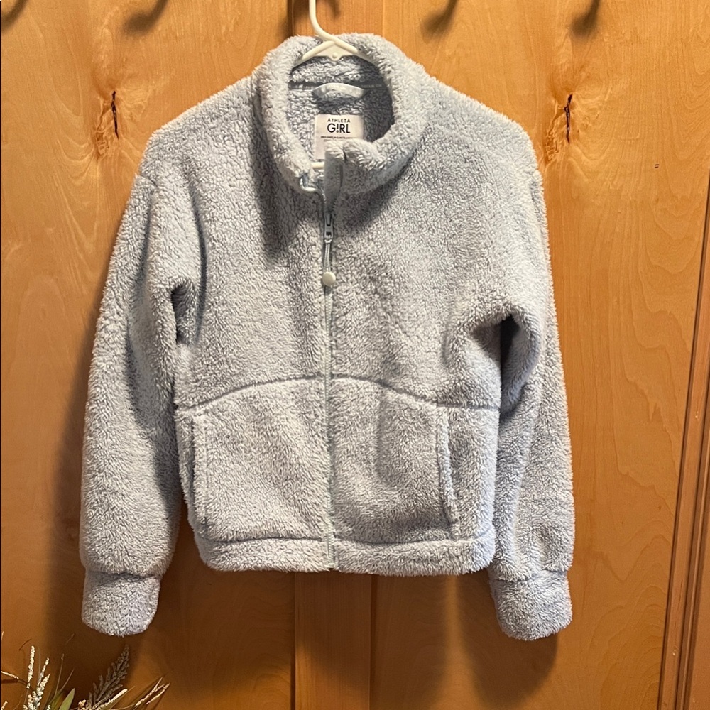 Athleta Girl Kids' Cozy Sherpa Jacket - Light Blue